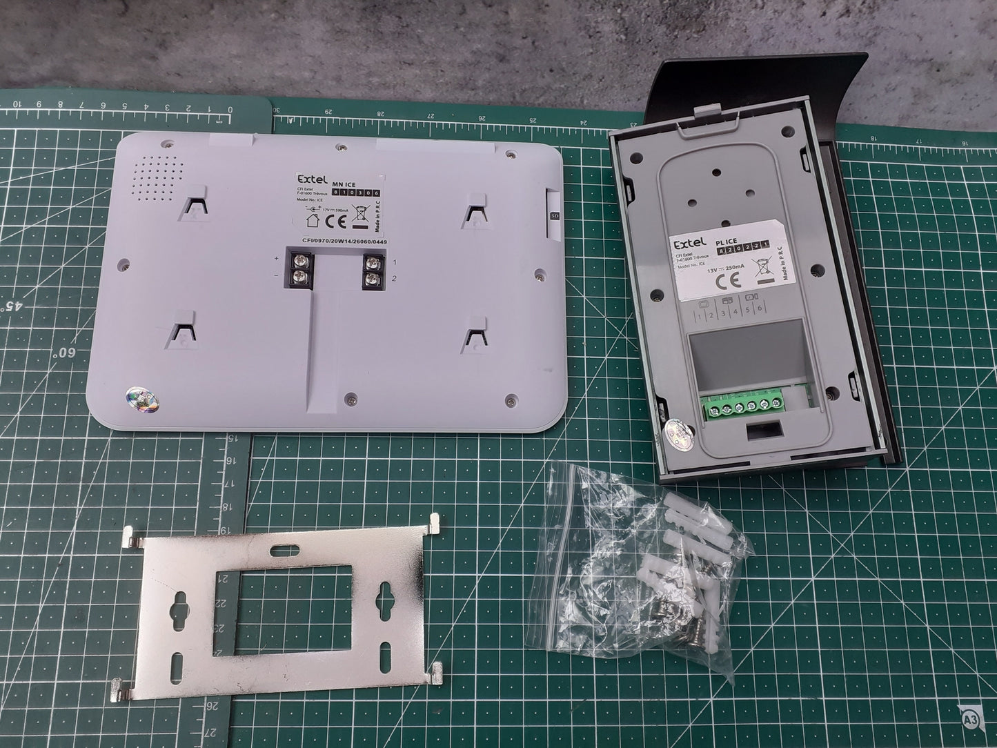 EXTEL ICE Video Türsprechanlage, 2 Draht Technik, 7 Zoll Monitor, I15567