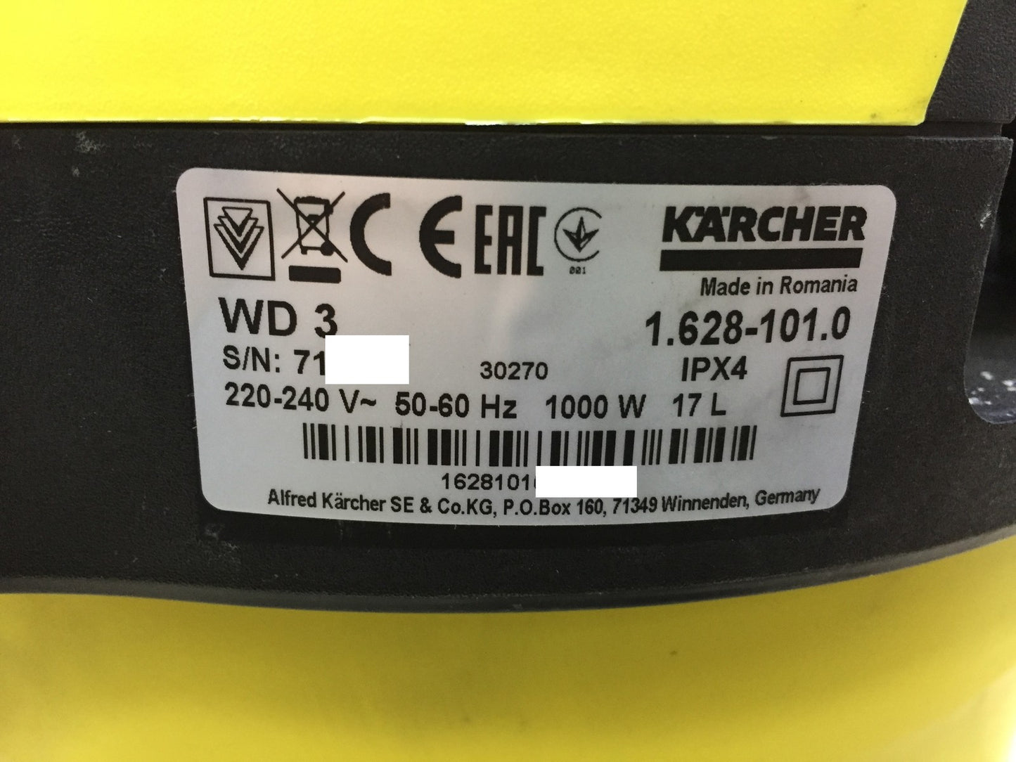 Kärcher Nass-/Trockensauger WD 3 (1.628-101.0), I34151