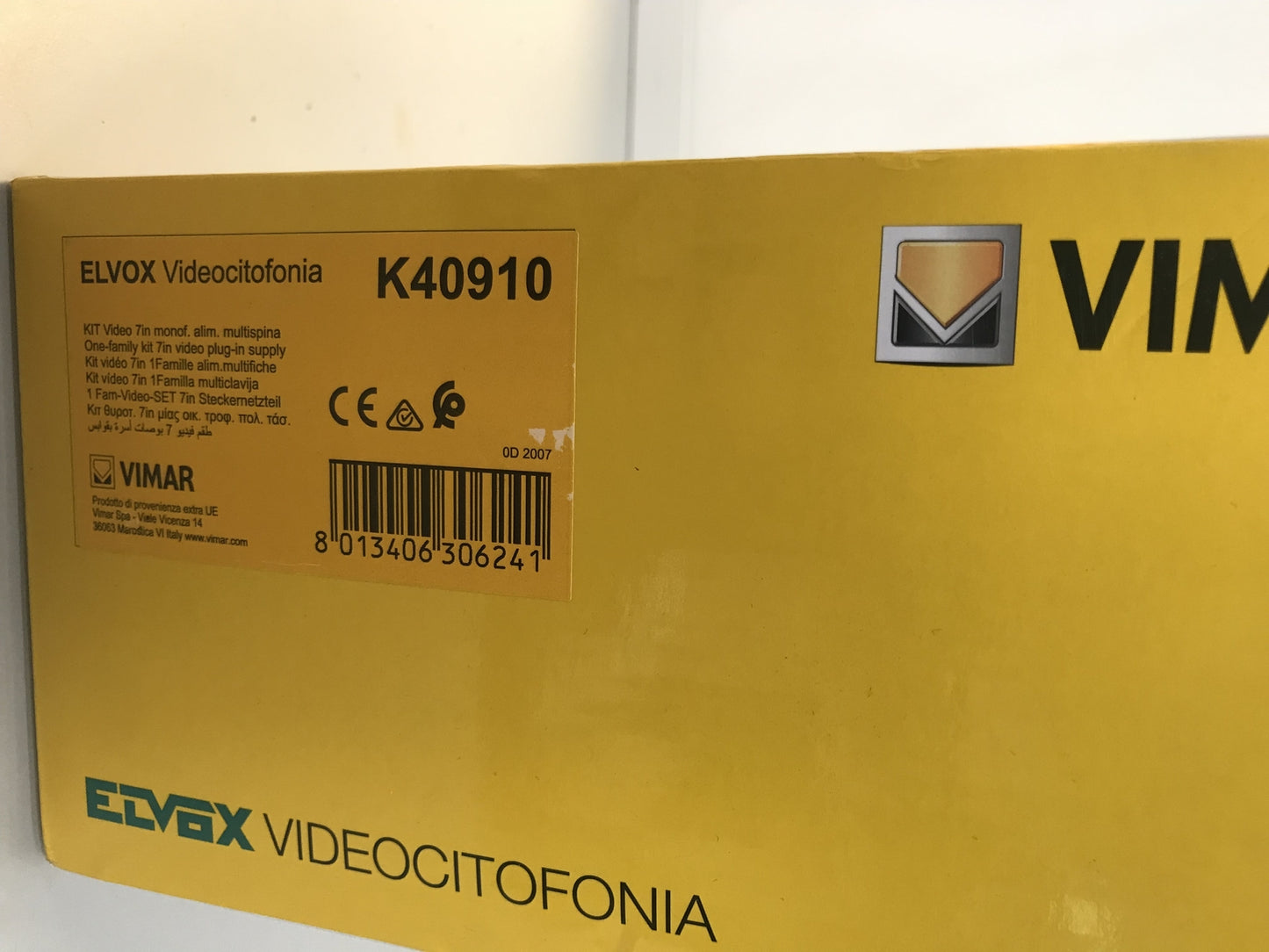 VIMAR ELVOX K40910 Videosprechenalage Set mit Monitor 7 Zoll, I32202