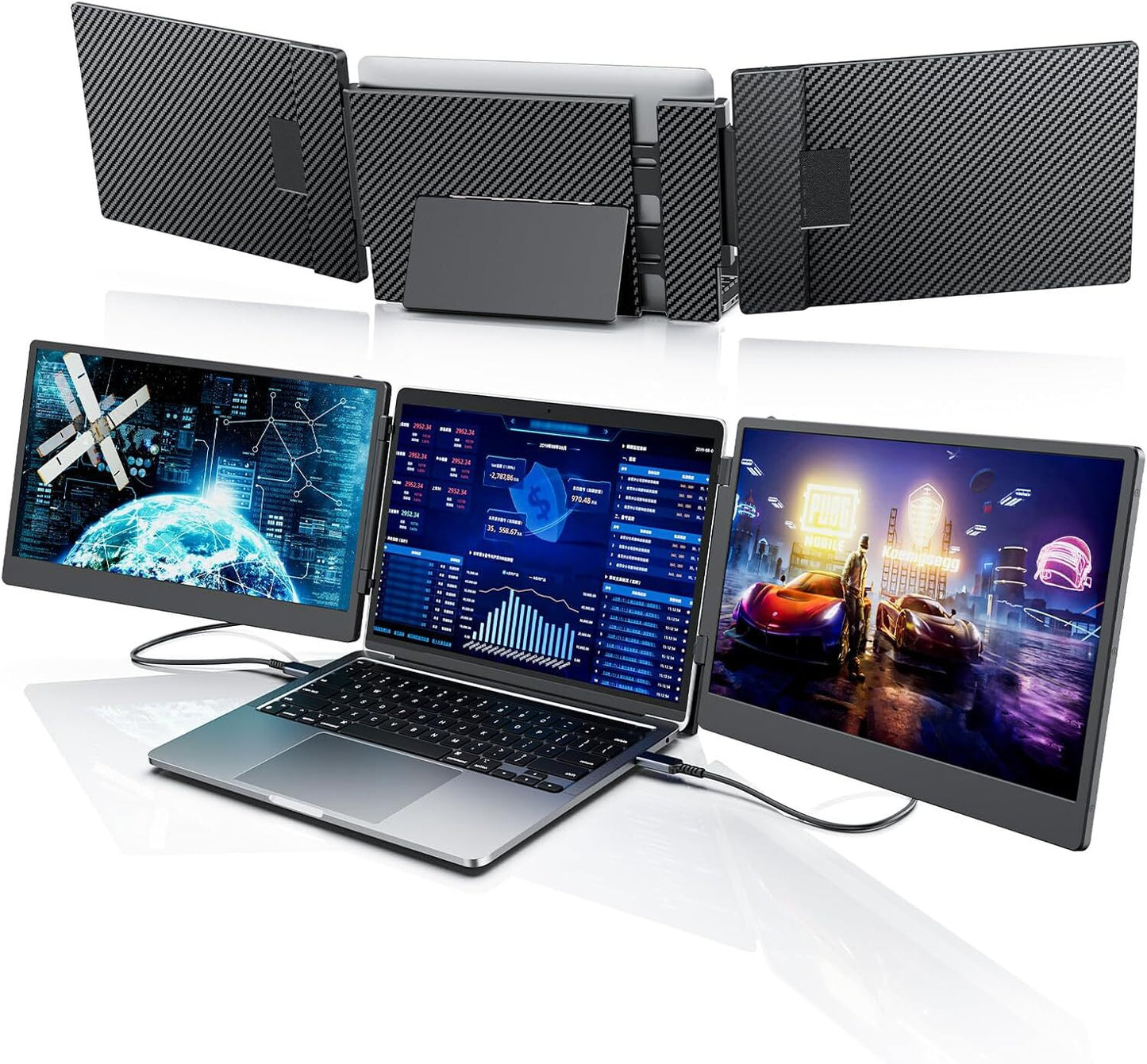 Laptomo S3 Portable Monitor Erweiterung für Laptop 14" FHD 1920x1080 HDMI USB-C