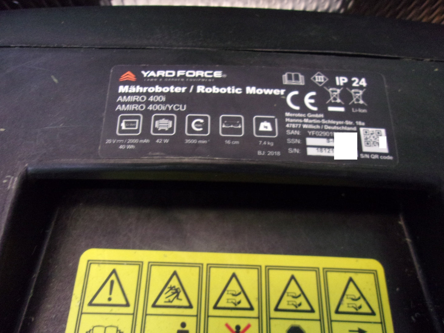 YARD FORCE AMIRO 400i Mähroboter mit App-Steuerung, bis zu 400m², I05740