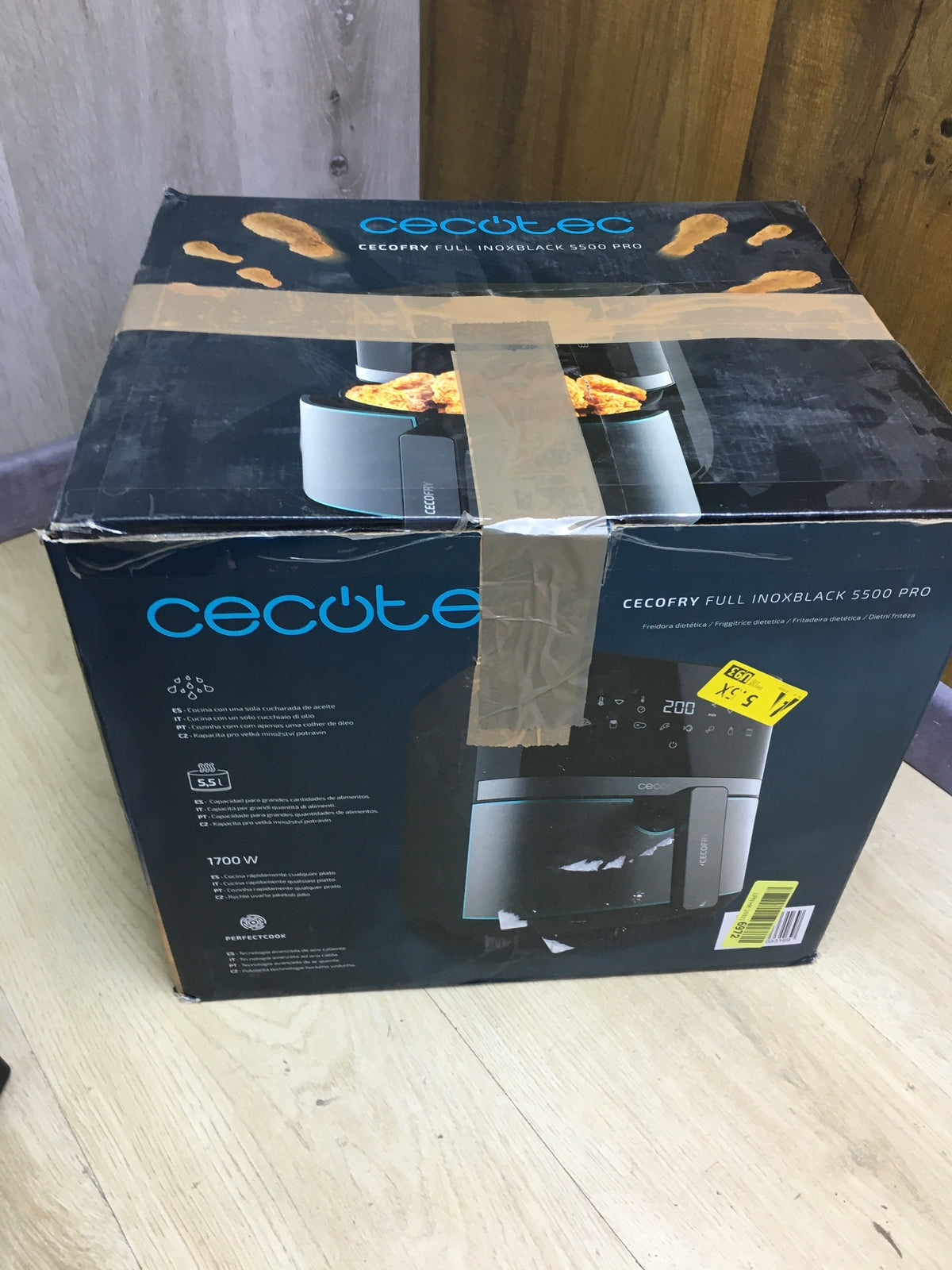 Cecotec Cecofry Full InoxBlack Pro 5500 Hot Air Fryer (03316), 1700W, I31442