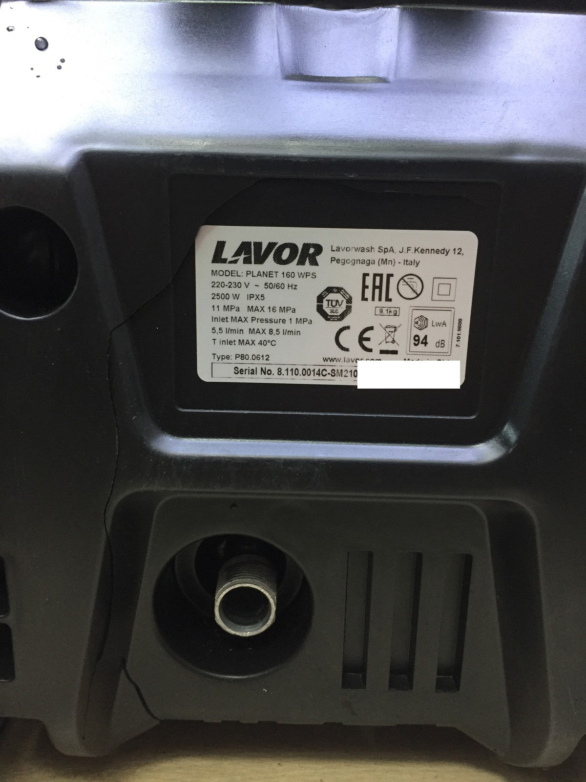 Lavor 8.110.0014C Hochdruckreiniger Planet 160 WPS, I33648