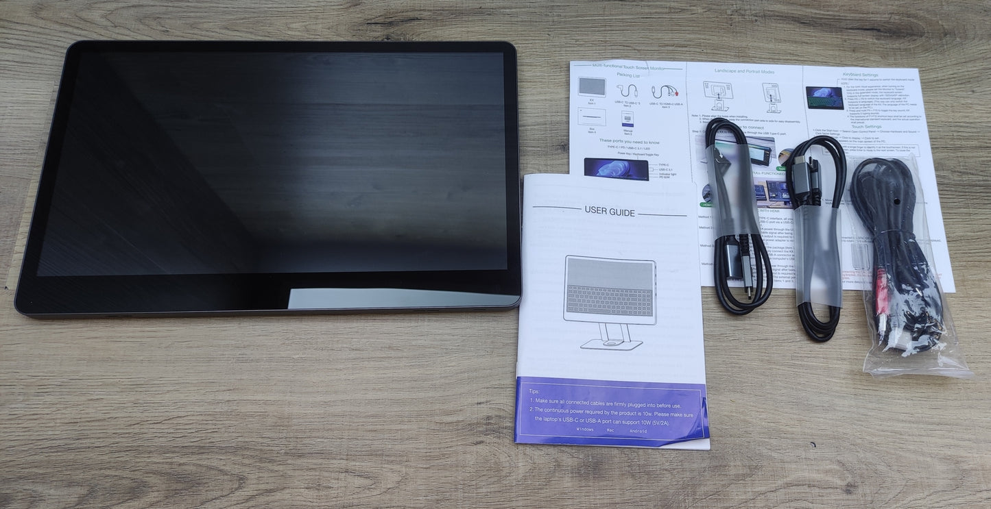 Teamgee KX Touch Portable Monitor 15,6 FHD 1920x1080 IPS HDMI USB-C Lautsprecher