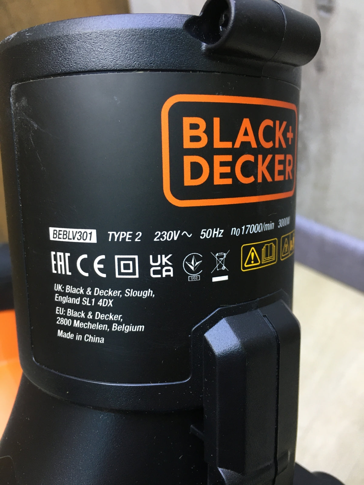 Black&Decker BEBLV301 Electric Leaf Vacuum/Blower Rake Attachment 3.0kW, I30275