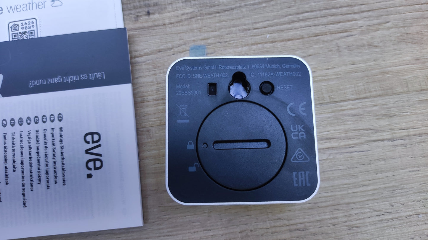 Eve Weather 20EBS9901 Smart Weather Station, I30894