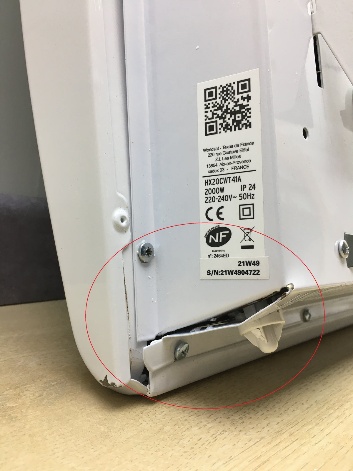 Carrera 051593 Heizkörper HX20CWT41A, LCD 2000 W, I16569