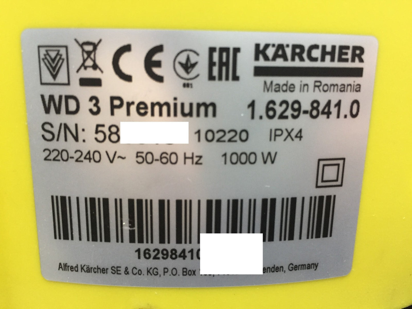 Kärcher 1.629-841.0 Mehrzwecksauger WD 3 Premium, I33958