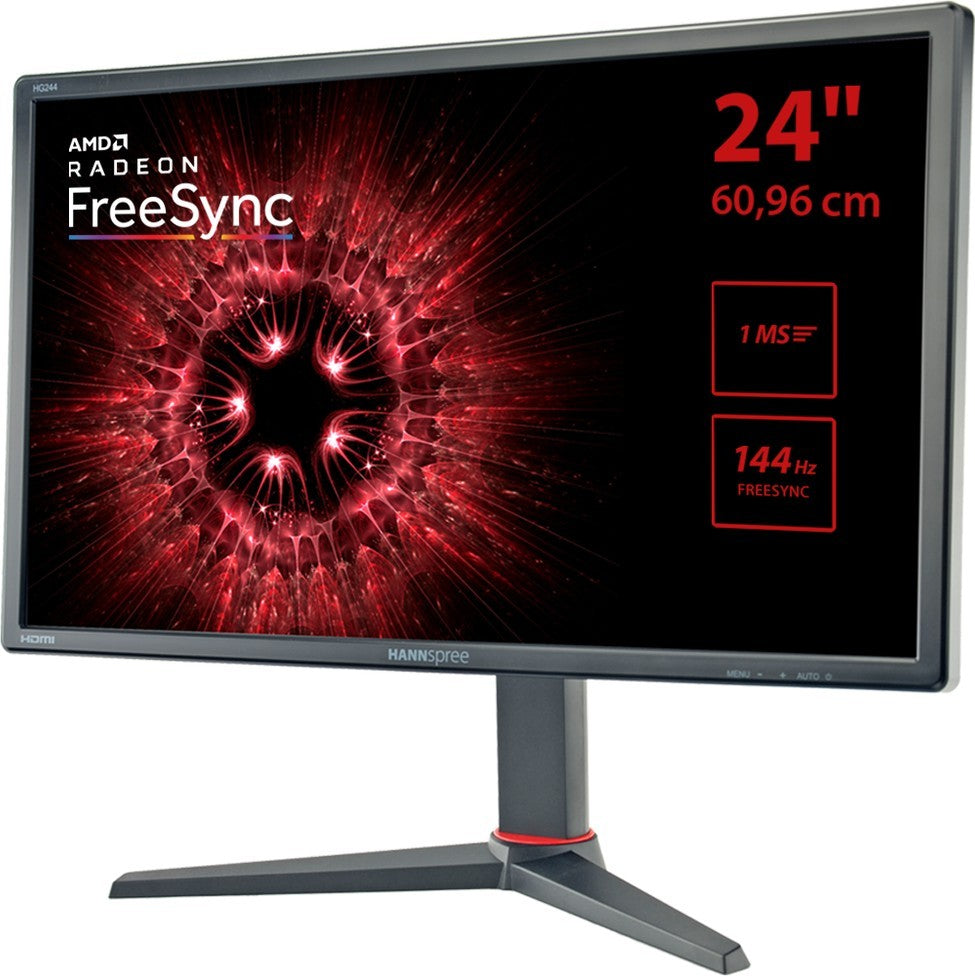 HANNspree HG244PJB Gaming Monitor 24" FHD 1920x1080 TN AMD FreeSync 144Hz 1ms