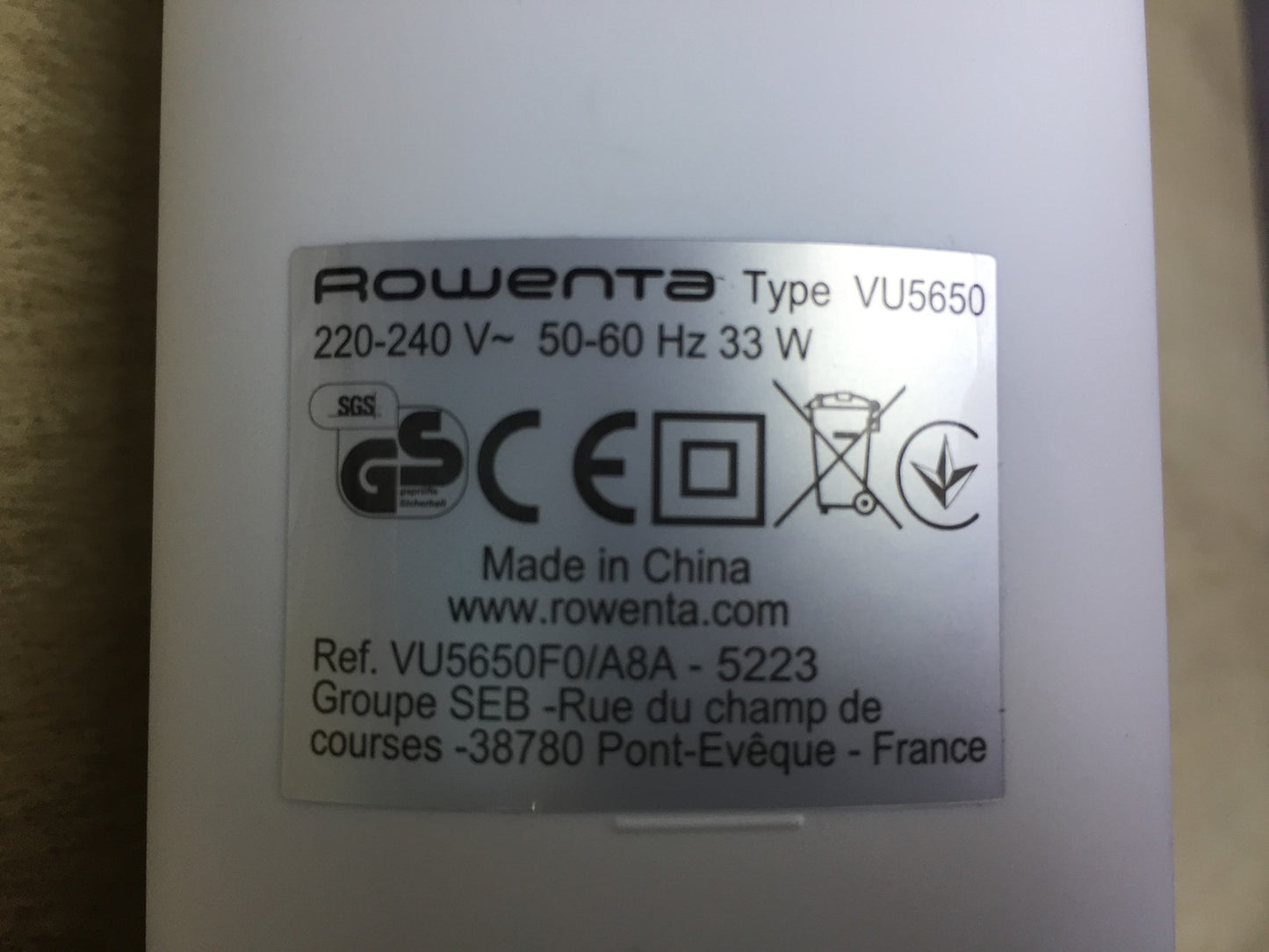 Rowenta VU5650F0 Turbo Silence Standventilator, nur 35 dB(A), I33627