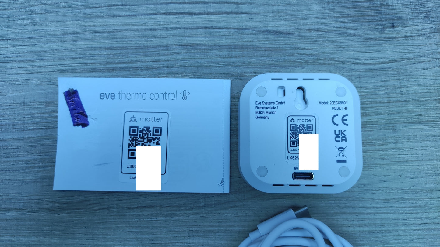 Eve Thermo Control (Matter) temperature sensor and controller 20ECK9901, I32549