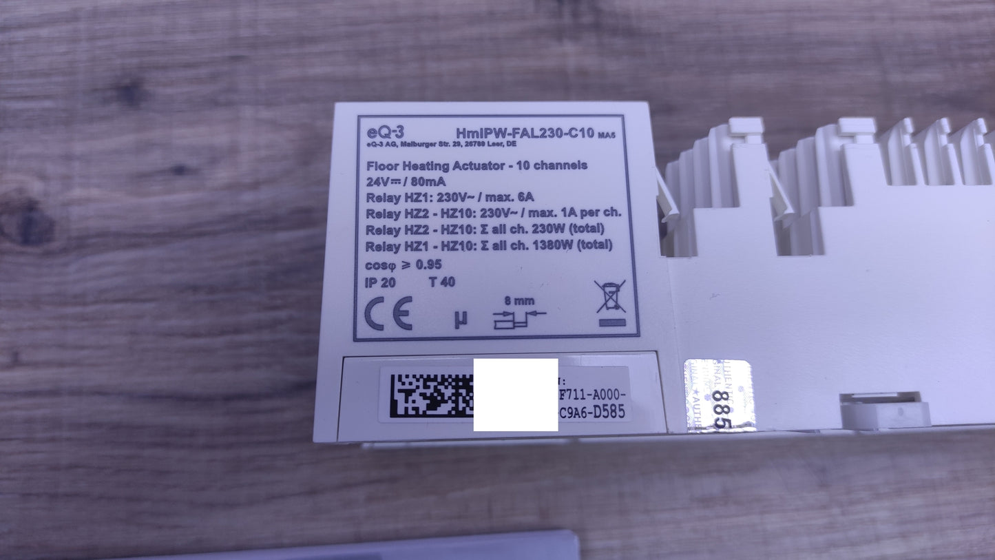 Homematic wireless underfloor heating actuator 10-way heating control 142981A0, I32499