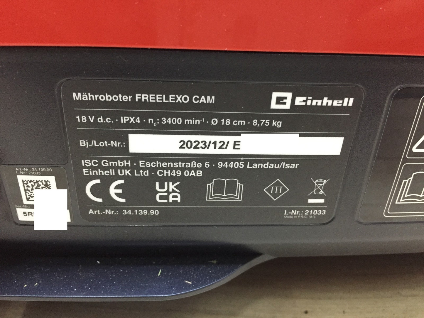 Einhell Freelexo CAM 500 robotic lawnmower (3413990), I33524
