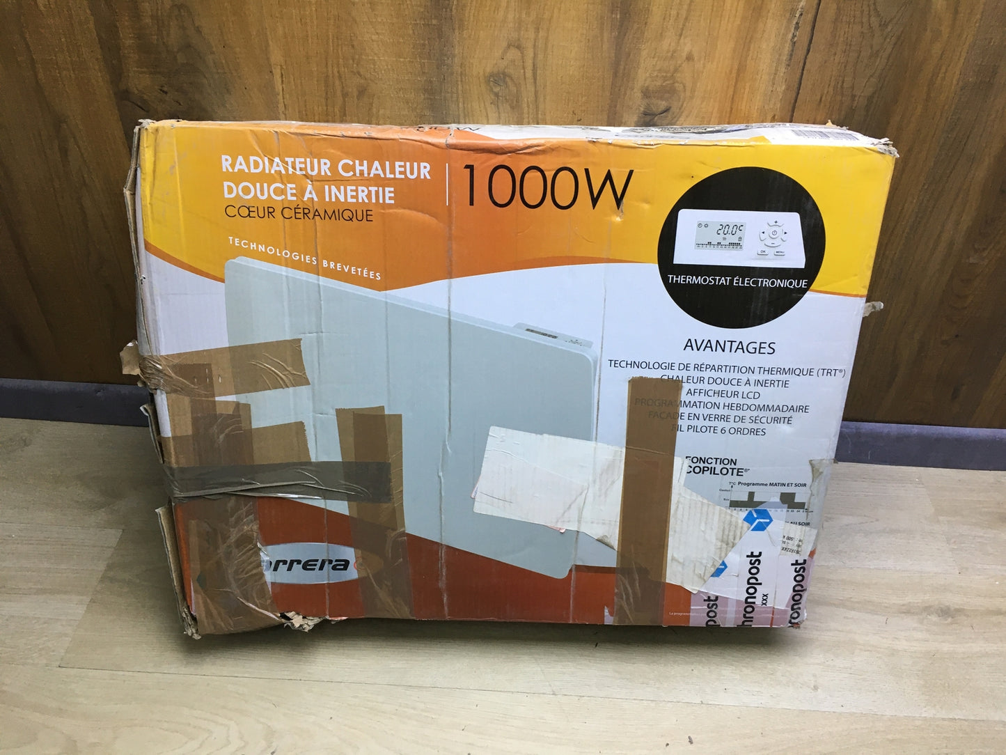 CARRERA radiator ceramic glass LCD 1000 W white, I31493