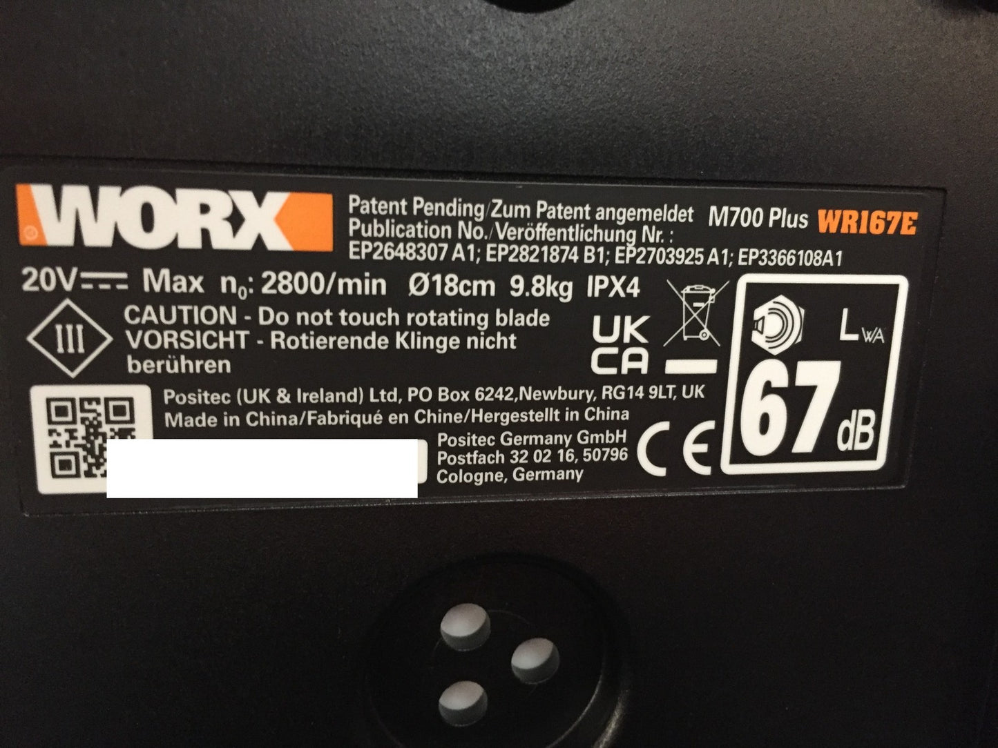 WORX Landroid M700 PLUS WR167E robotic lawnmower for gardens up to 700 sqm, I33545