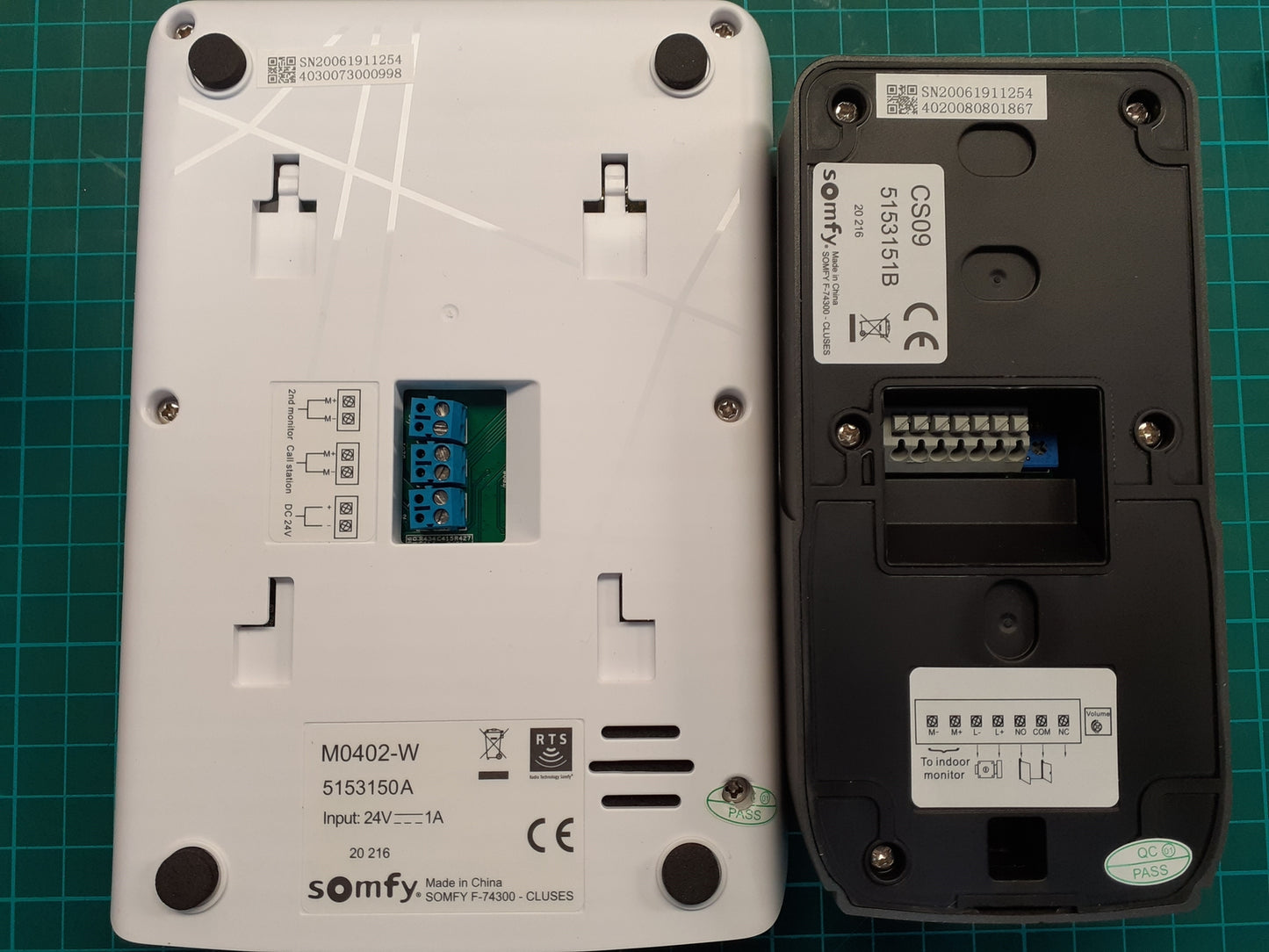 Somfy 1870535 V100+ Video Gegensprechanlage, 4,3 Zoll Monitor Nachtsicht, I04965
