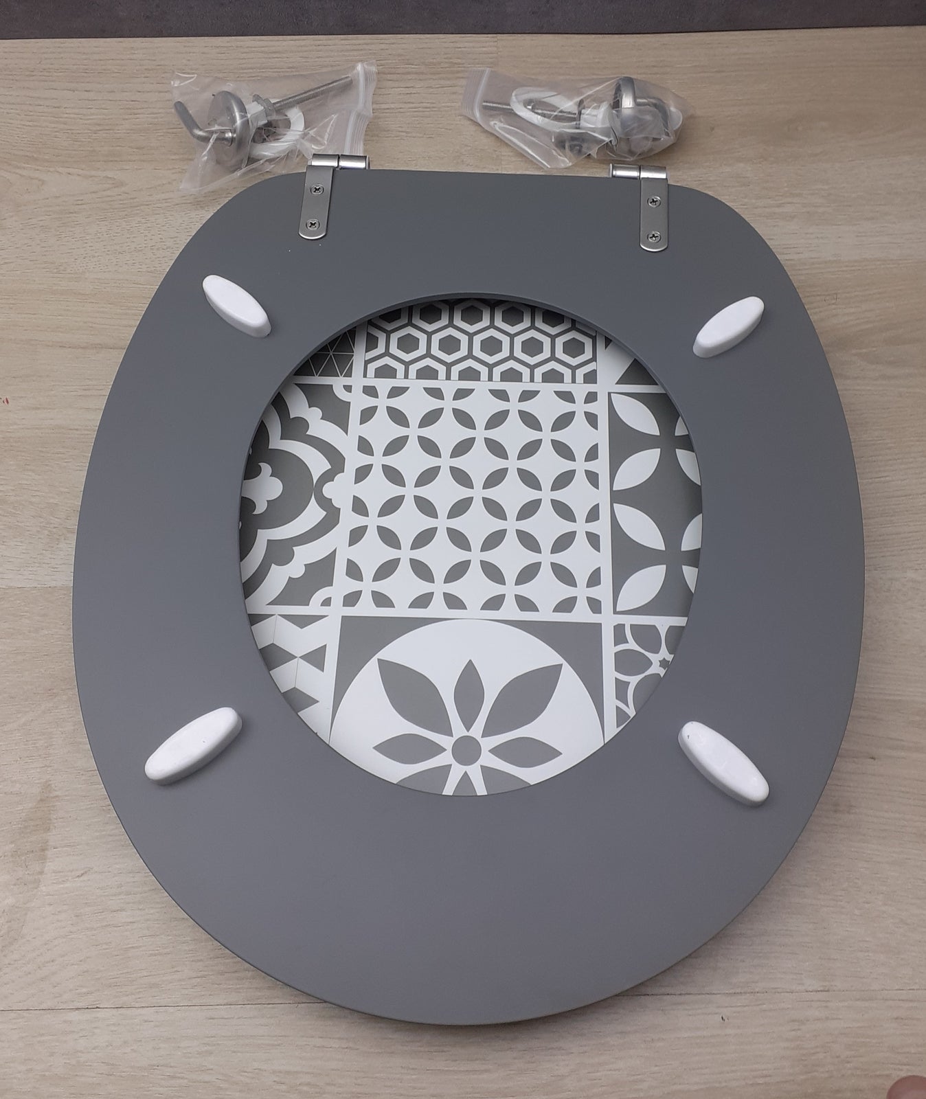 Wirquin Trendy Line Woody 20722706 WC-Sitz, Zementfliesen matt, I16587