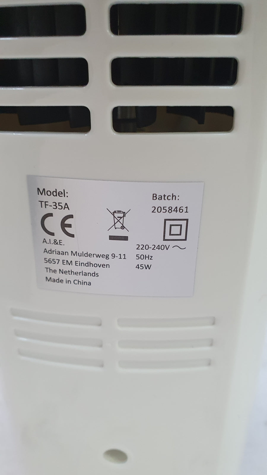 METE fan tower fan 78cm, 75° oscillating/rotating V09687