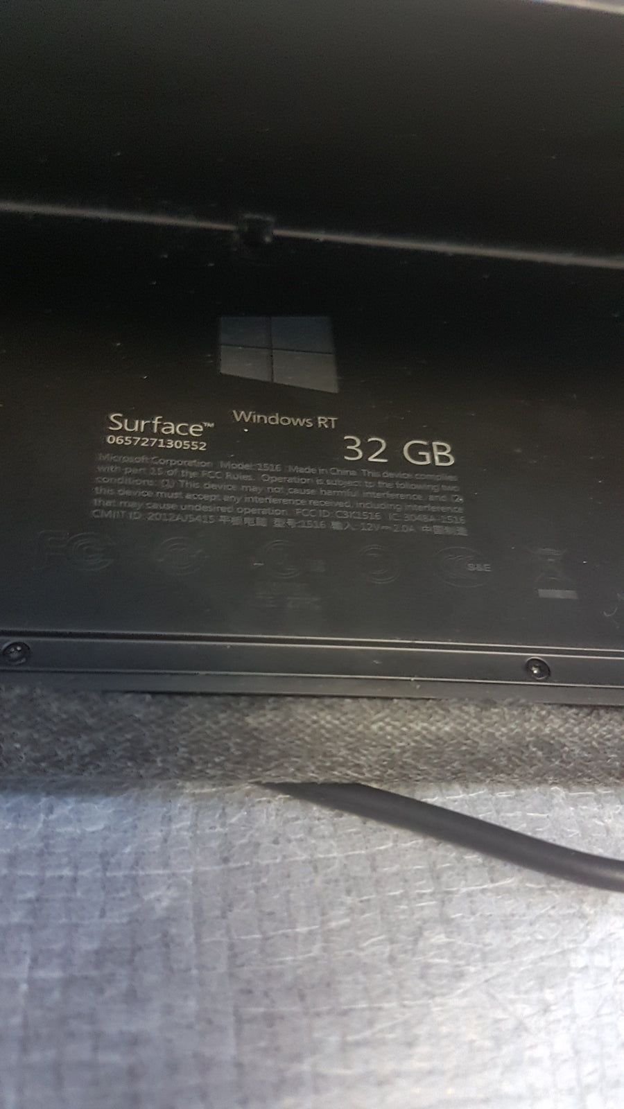 Microsoft Surface RT 32GB 1516 Windows Tablet 10,6" Touch WiFi