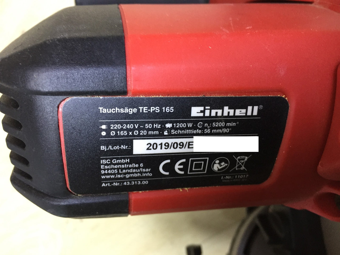 Einhell TE-PS 165 Electric Plunge Saw (4331300), I33137