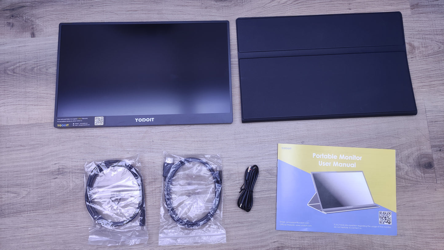 Yodoit Tragbarer Monitor (PTM15) 15.6" FHD 1920x1080 IPS mini-HDMI USB-C Audio