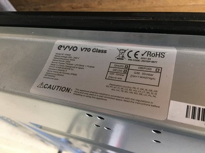 EVVO V70 Glass Einbau-Gaskochfeld V0530, 4 Brenner mit Wok