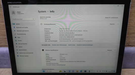 HP Elite x2 G4 Tablet Notebook 13" Touch FHD 1920x1280 i5-8365U 16GB 256GB Wi-Fi