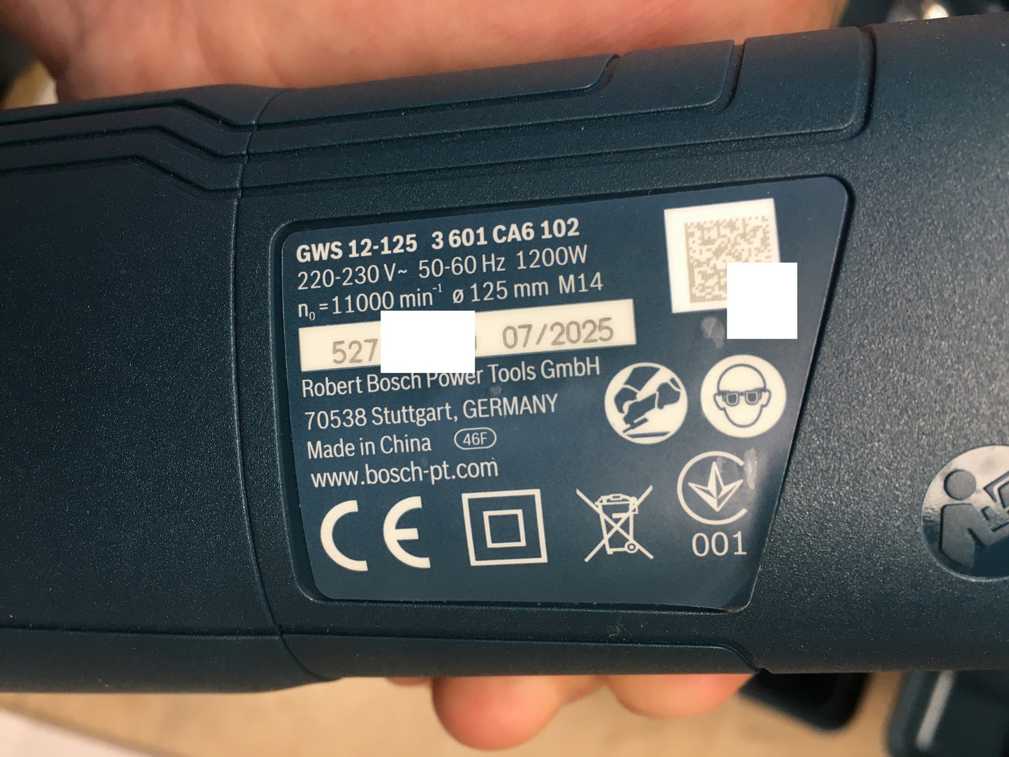 Bosch Professional Winkelschleifer GWS 12-125, Ø 125mm, 1200W, I38436
