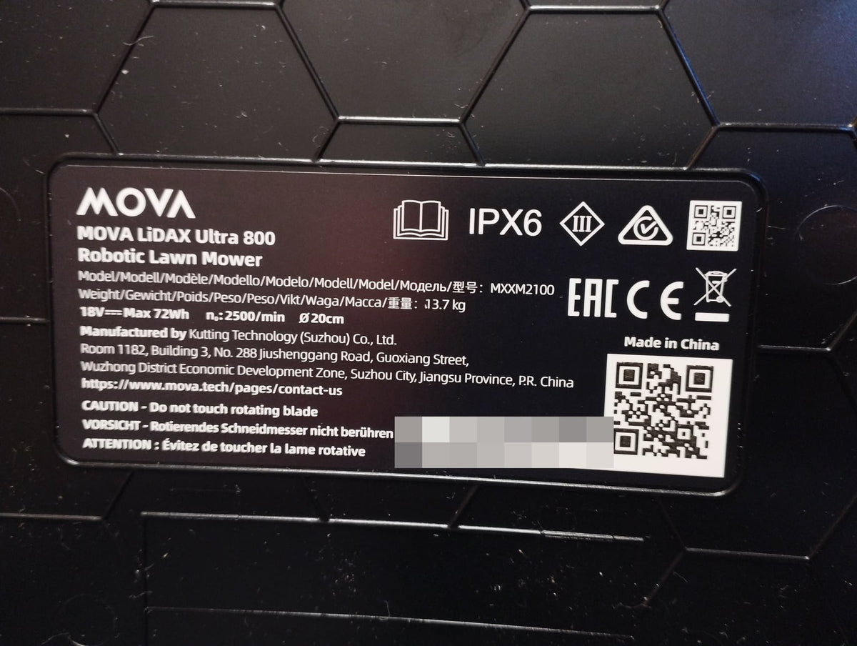 MOVA LiDAX Ultra 800 Mähroboter ohne Begrenzungskabel (MXXM2100)