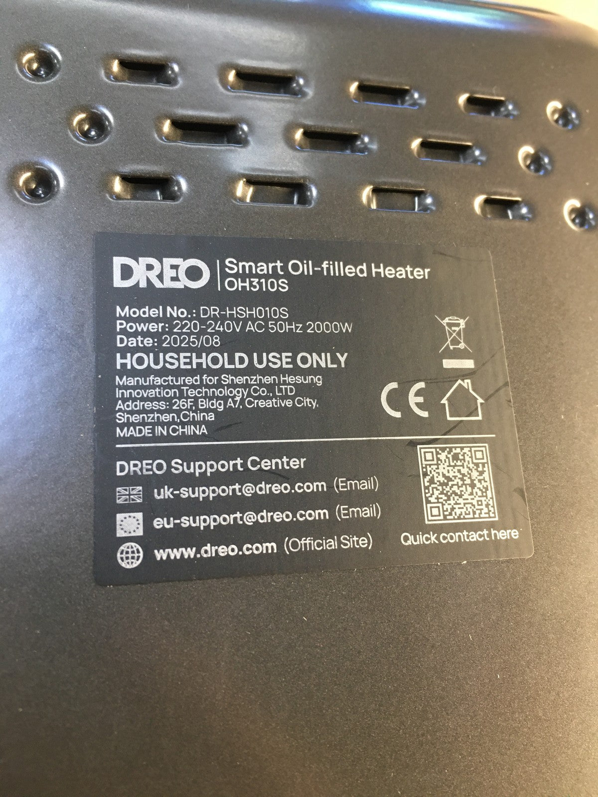 Dreo DR-HSH010 Ölradiator OH310S, 2000W, 9 Rippen, 3 Heizstufen, I38469