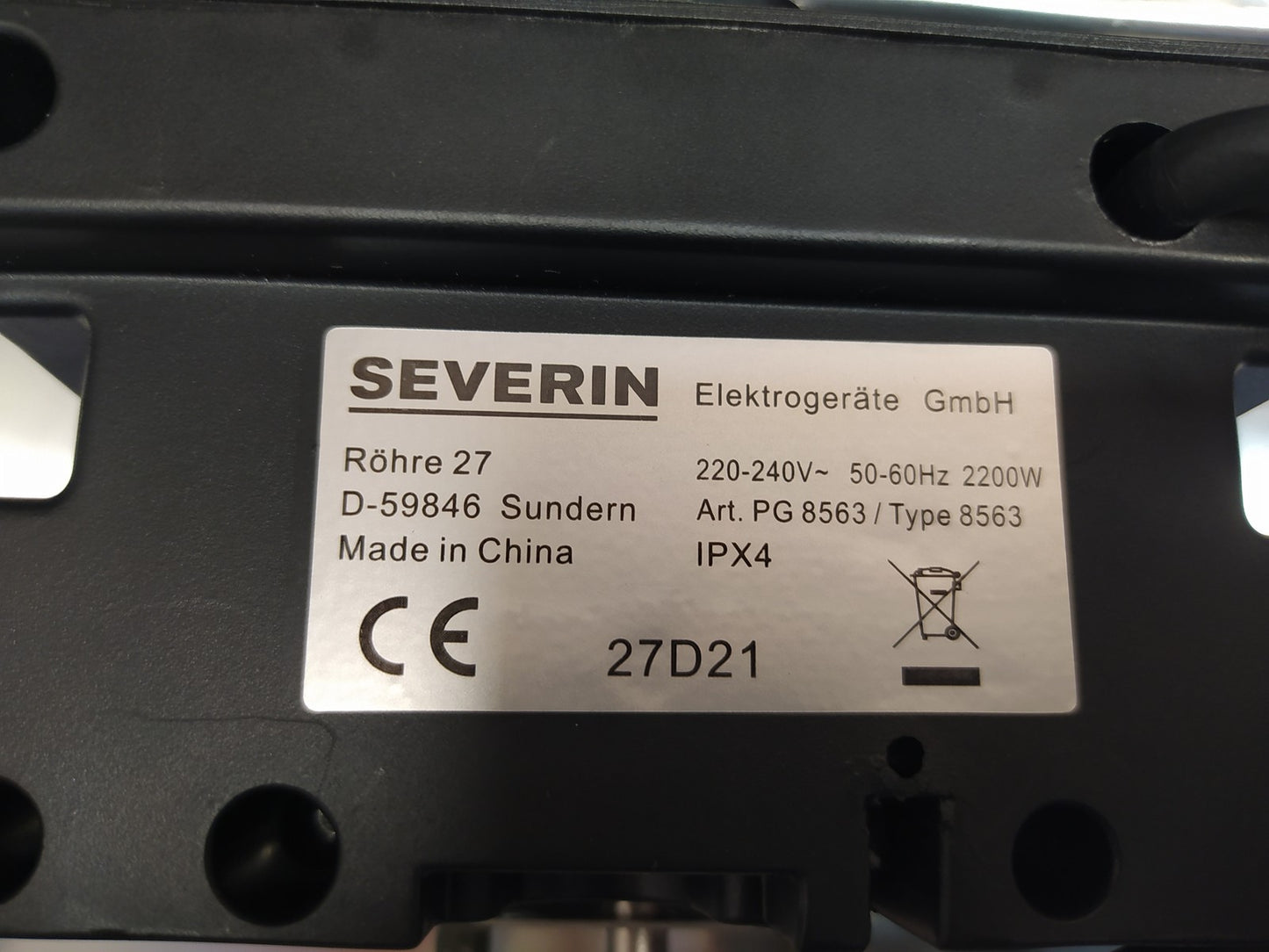 SEVERIN PG 8563 Standgrill mit Standuntergestell und Ablagerost, I38845