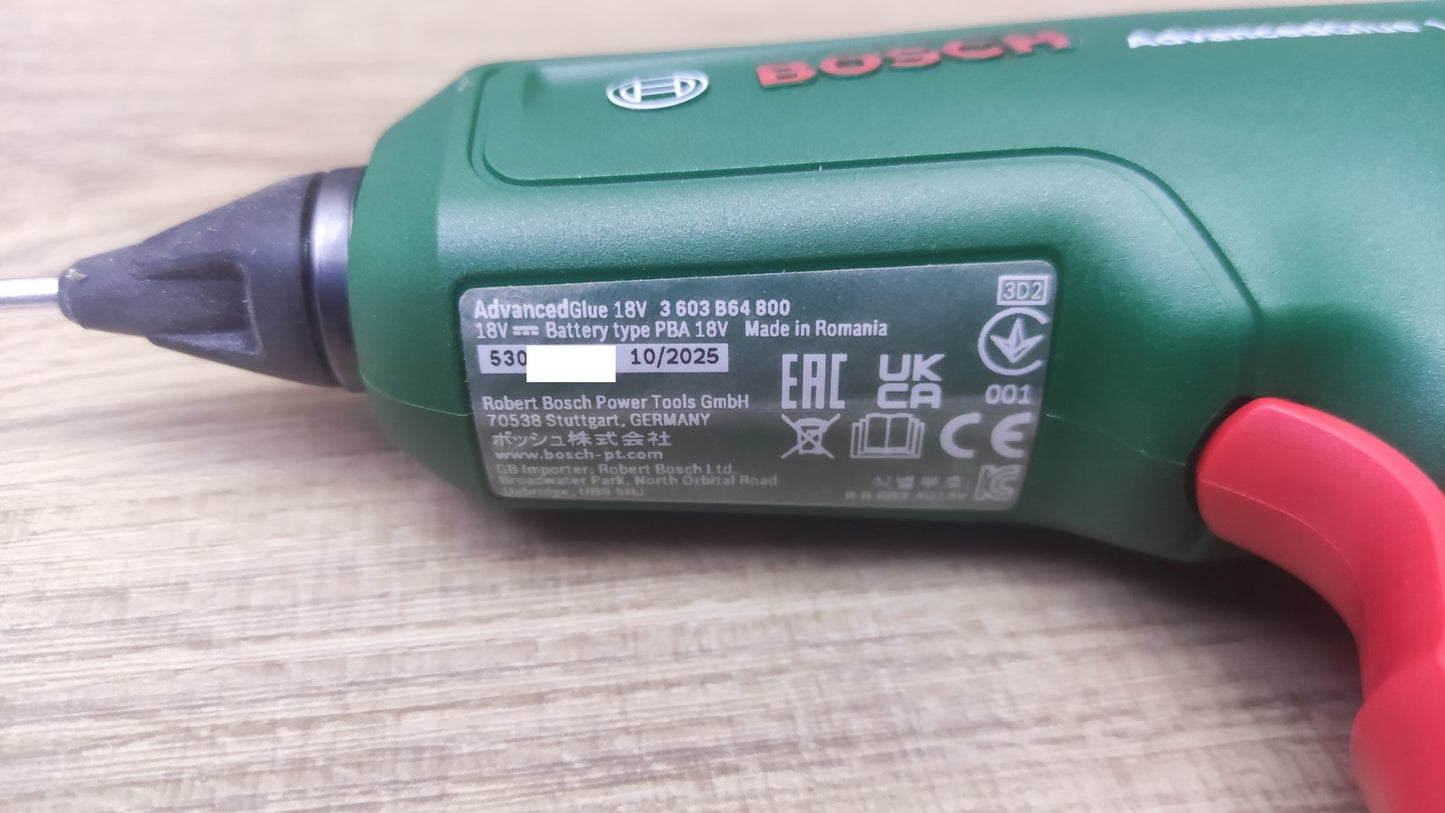 Bosch Akku-Klebepistole AdvancedGlue 18V Solo, I38190