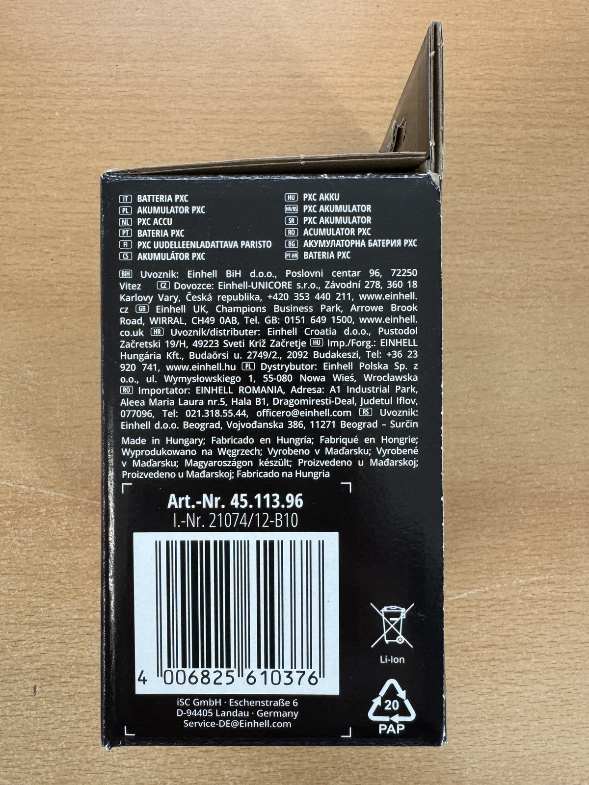 Einhell 18V 4,0 Ah SEALED Akku, wasser- & staubgeschützt, I40932