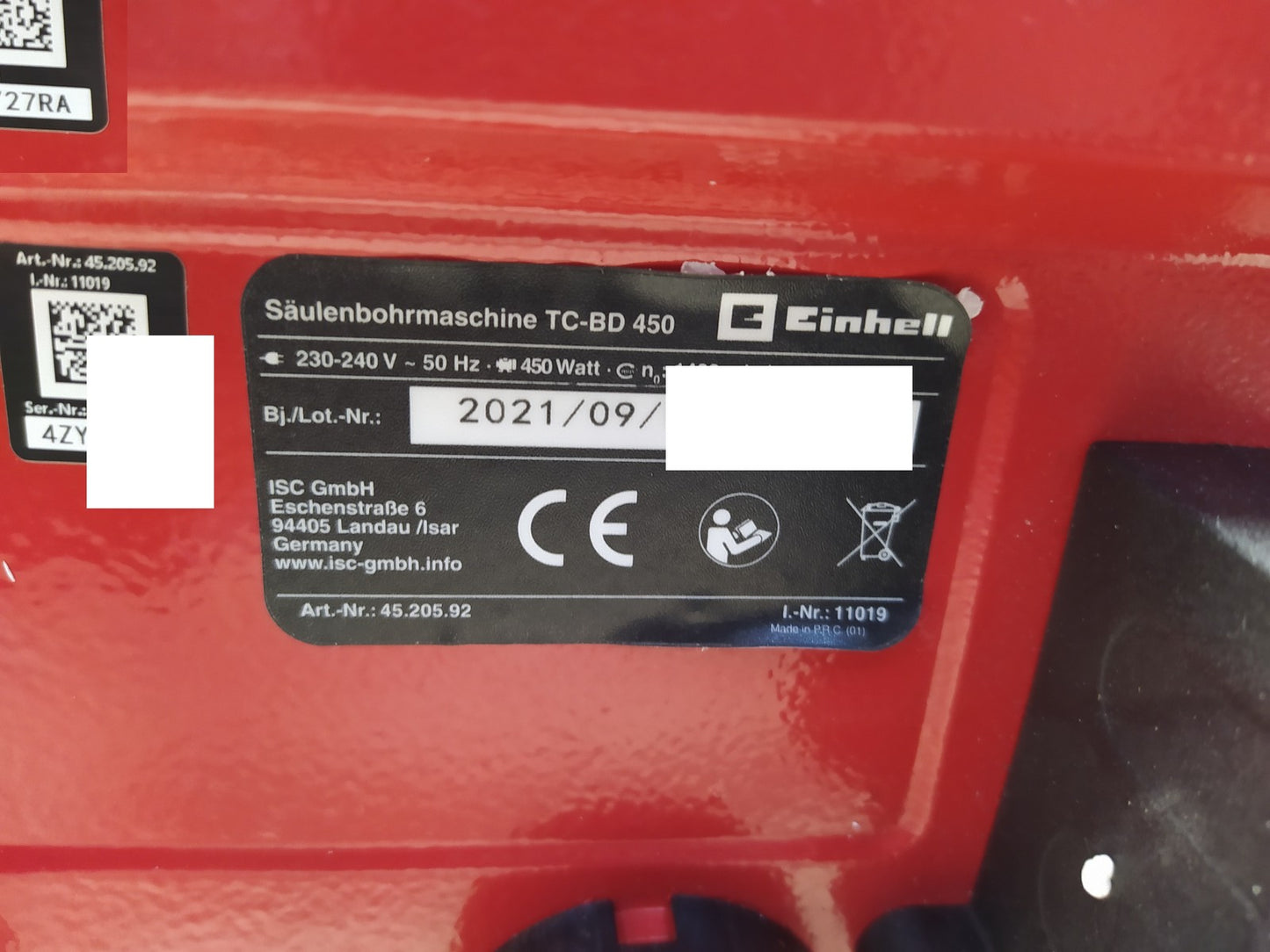 Einhell Säulenbohrmaschine TC-BD 450 (4520592), 450W, I37315