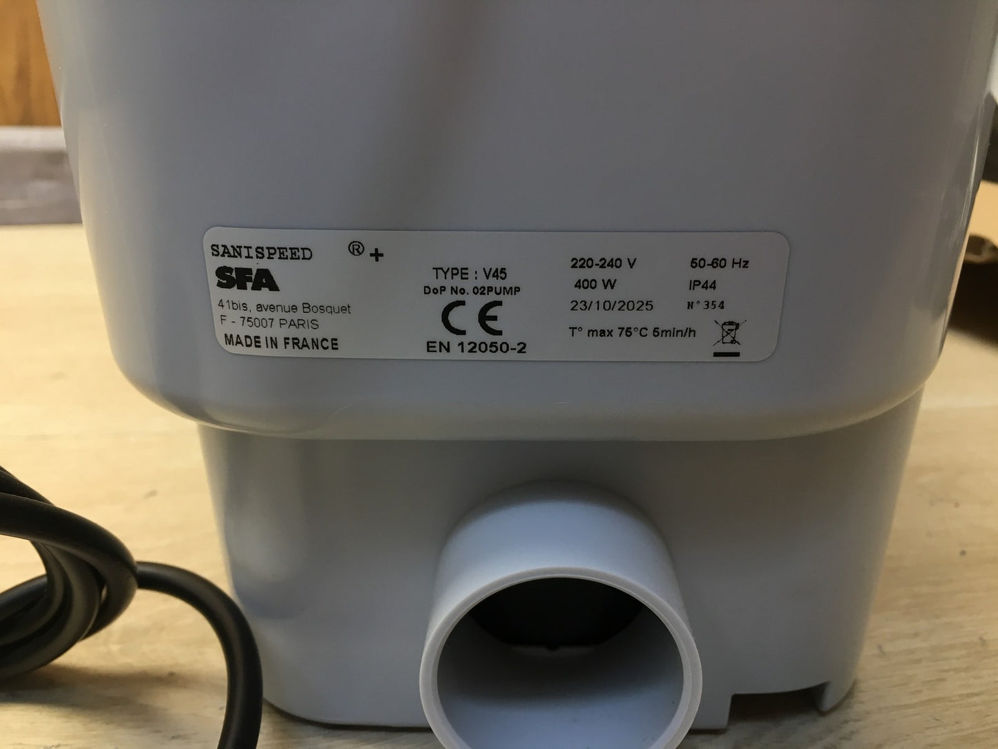 SFA 0026P Hebeanlage SANISPEED+, weiß, I37130