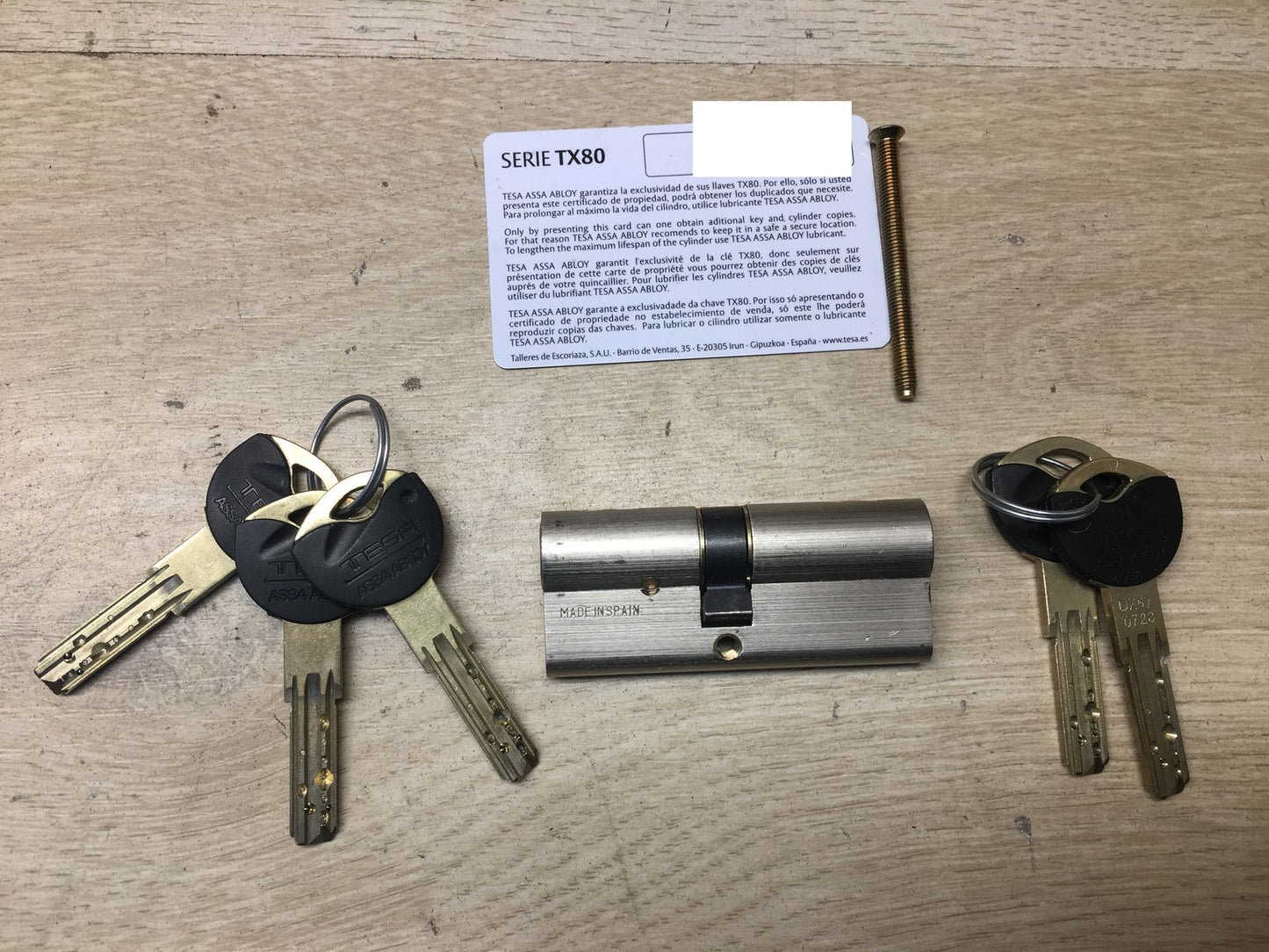Tesa Assa Abloy TX853030N Europrofilzylinder TX80, 85 x 30 mm, I37070