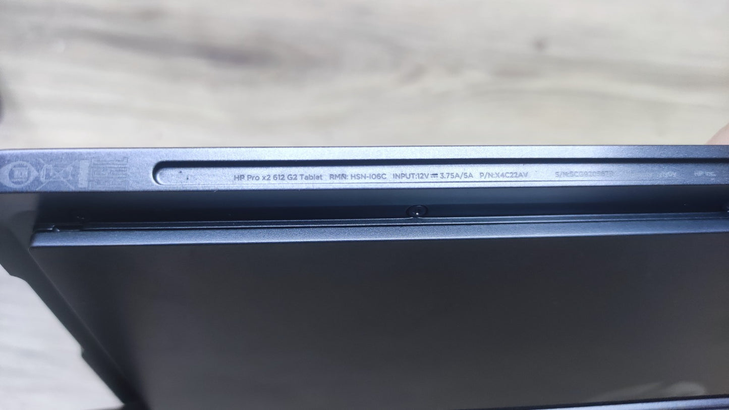 HP Pro x2 612 G2 Tablet 12" FHD 1920x1280 Touch Core i5 8GB 256GB SSD WiFi