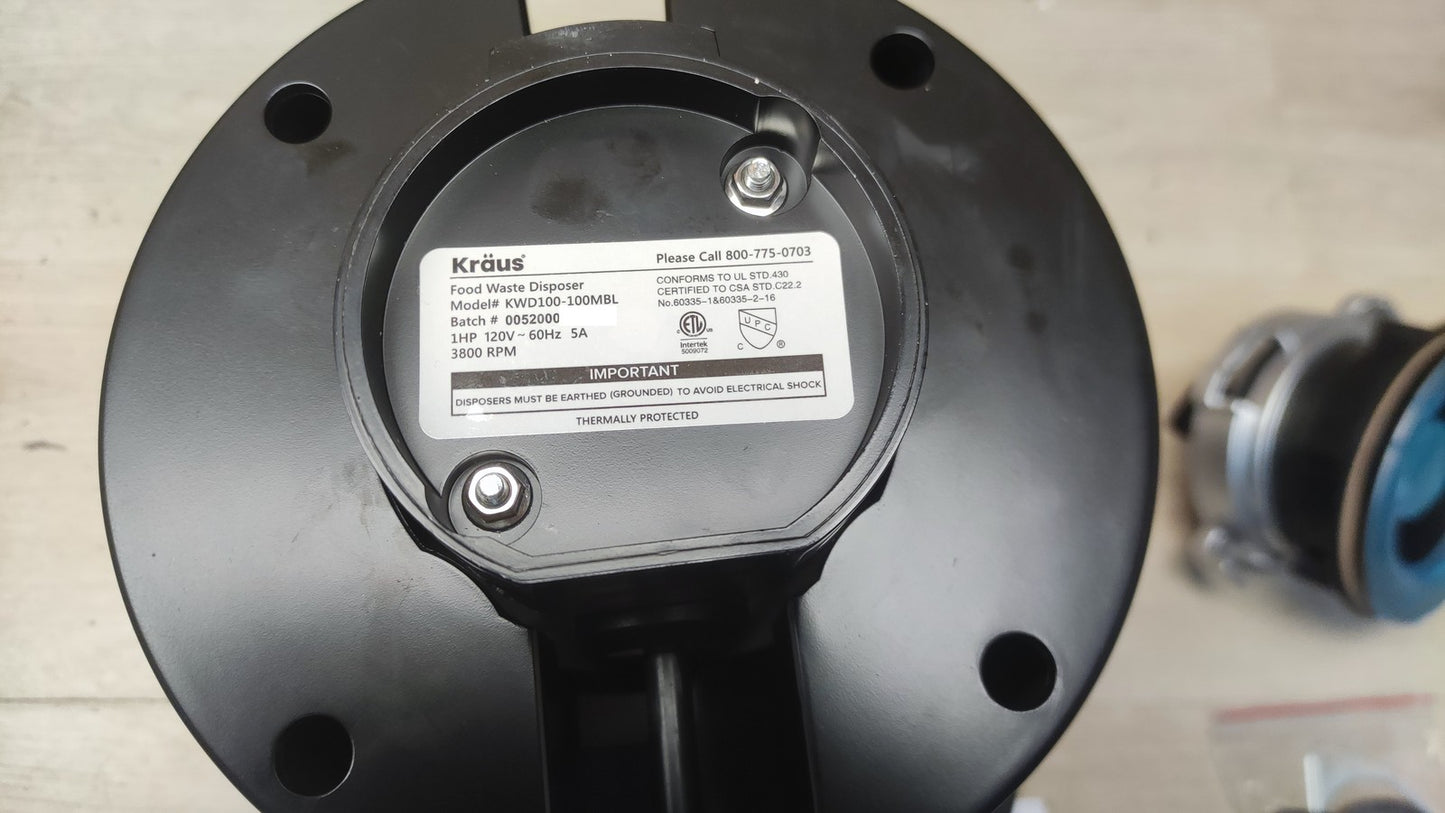 Kräus KWD100-100MBL Müllentsorgung für Küchenspülen, I38099
