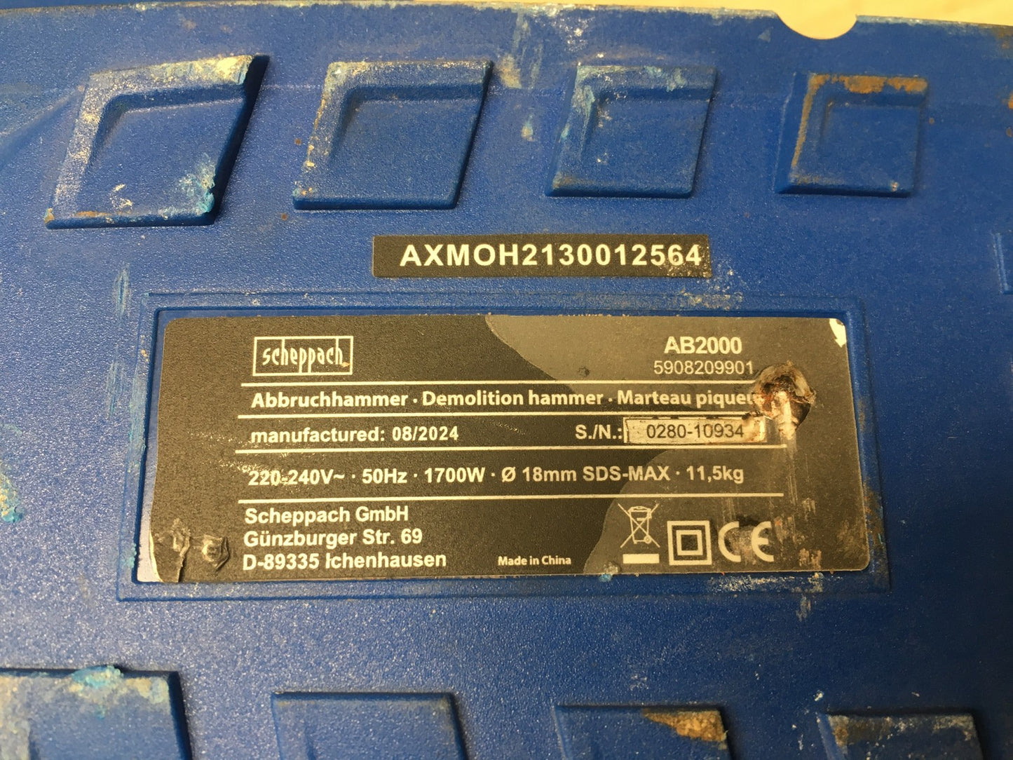 Scheppach AB2000 Abbruchhammer (5908209901), 1700W, I37308