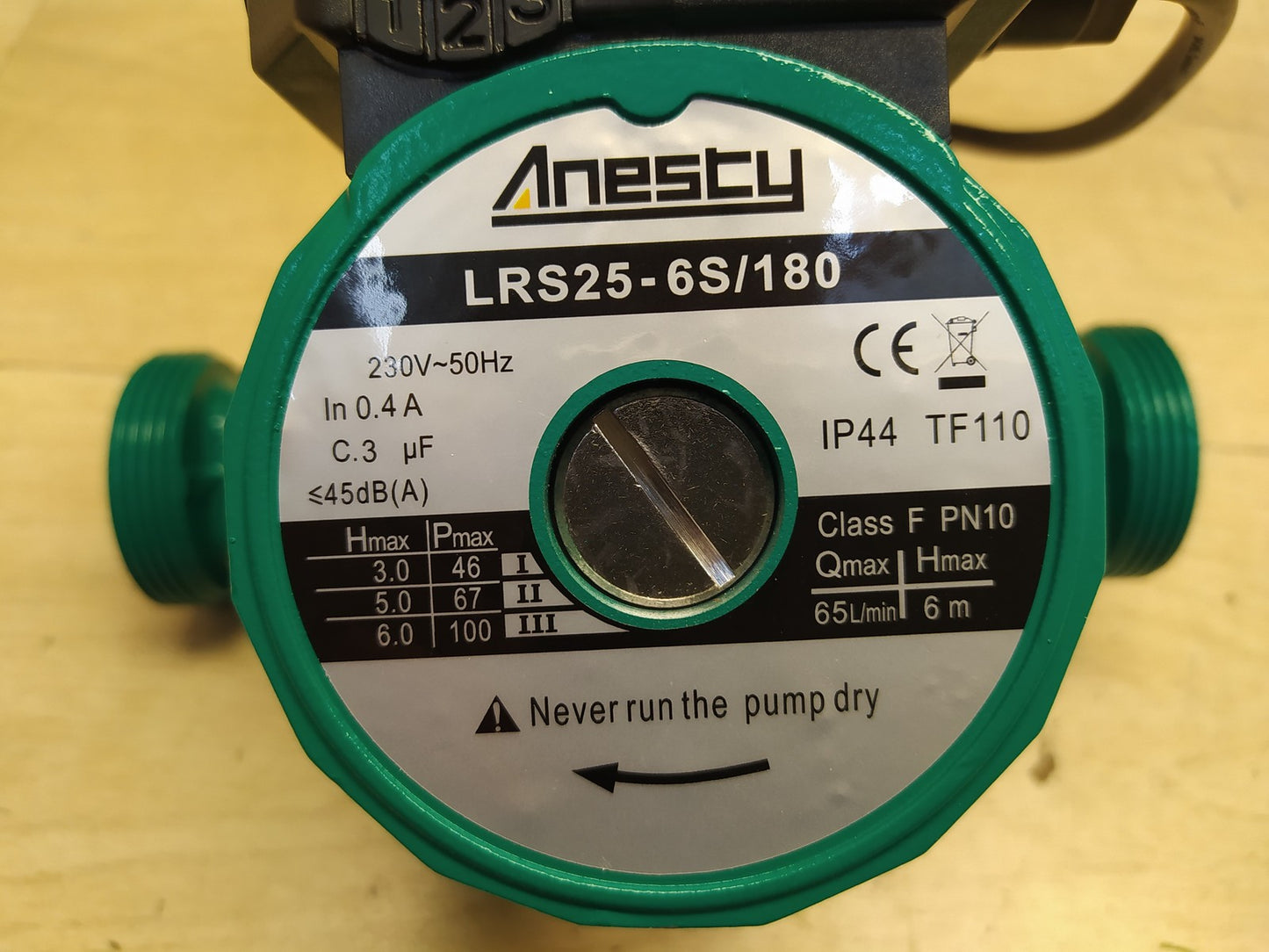 Anesty LRS25-6S/180 Umwälzpumpe Heizung, I38018