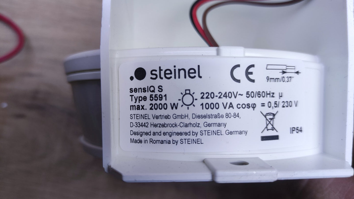Steinel Bewegungsmelder sensIQ S weiß 2000 W 300 Degree 20 m Sensor, I36487