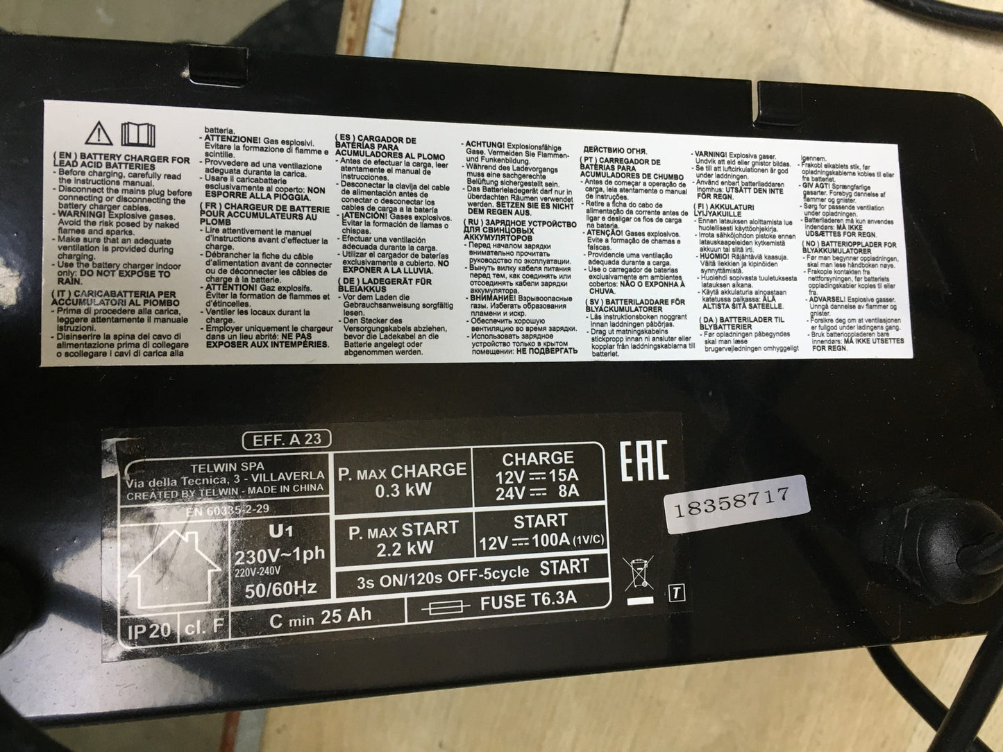 Telwin Elements ALASKA 200 START Autobatterie Ladegerät I35683