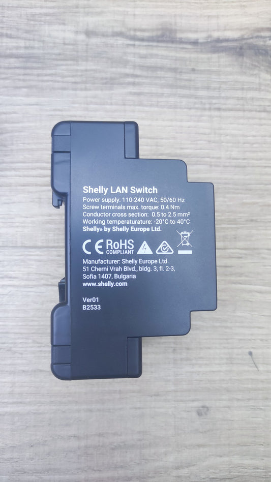 Shelly LAN Switch Ethernet Netzwerk Switch Für Die DIN Schiene, I37600