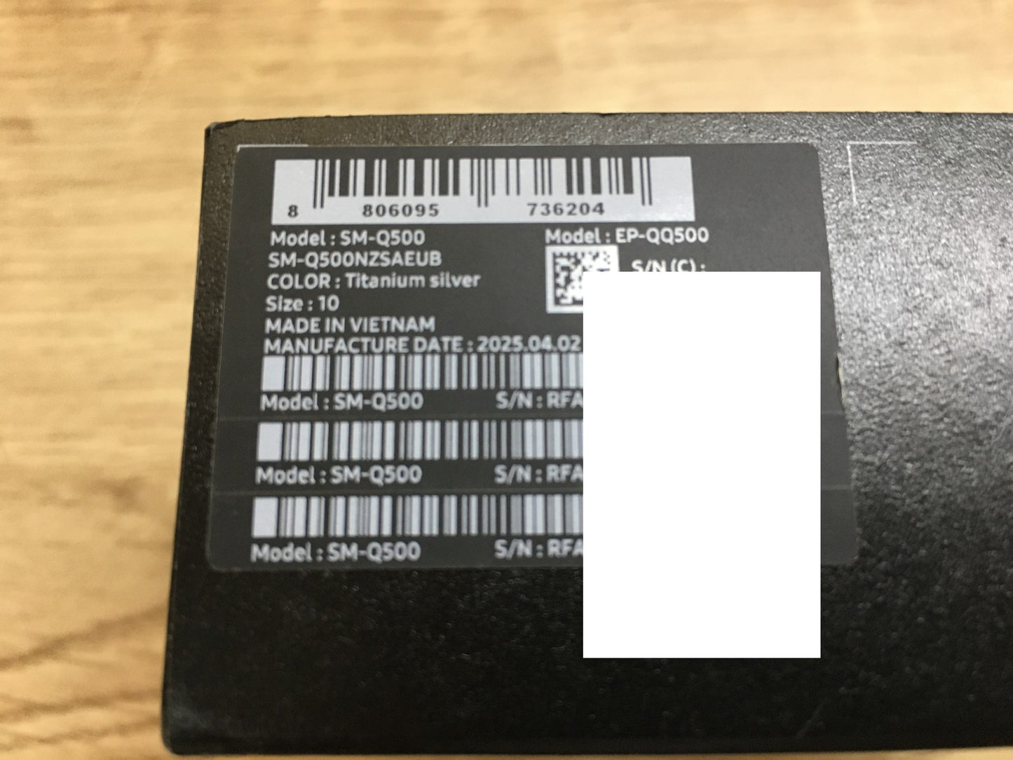 Samsung Galaxy Smart Ring Titanium Silver SM-Q500, Größe 10 (US), I39756