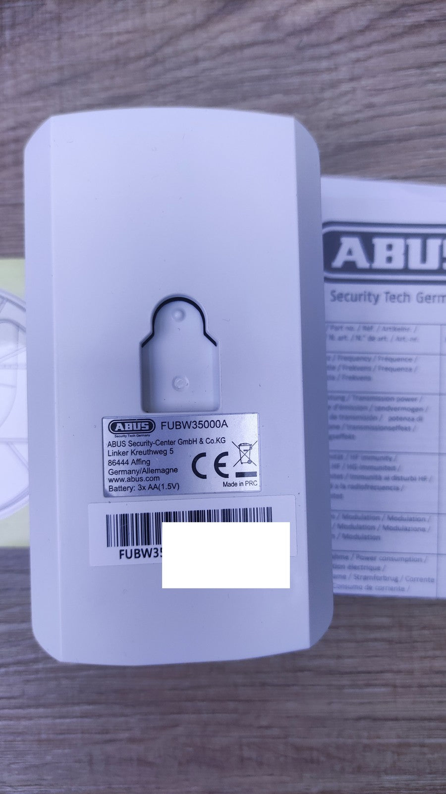 ABUS Smartvest Funk-Bewegungsmelder FUBW35000A, I37112