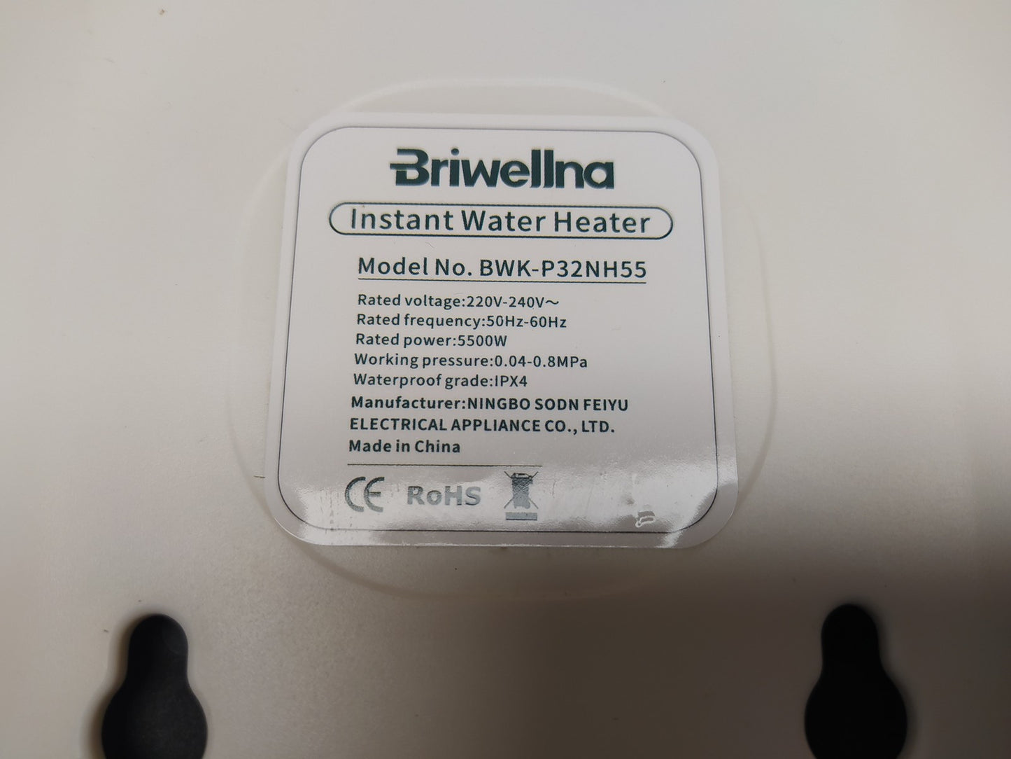 Briwellna BWK-P32NH55 Durchlauferhitzer, I37593