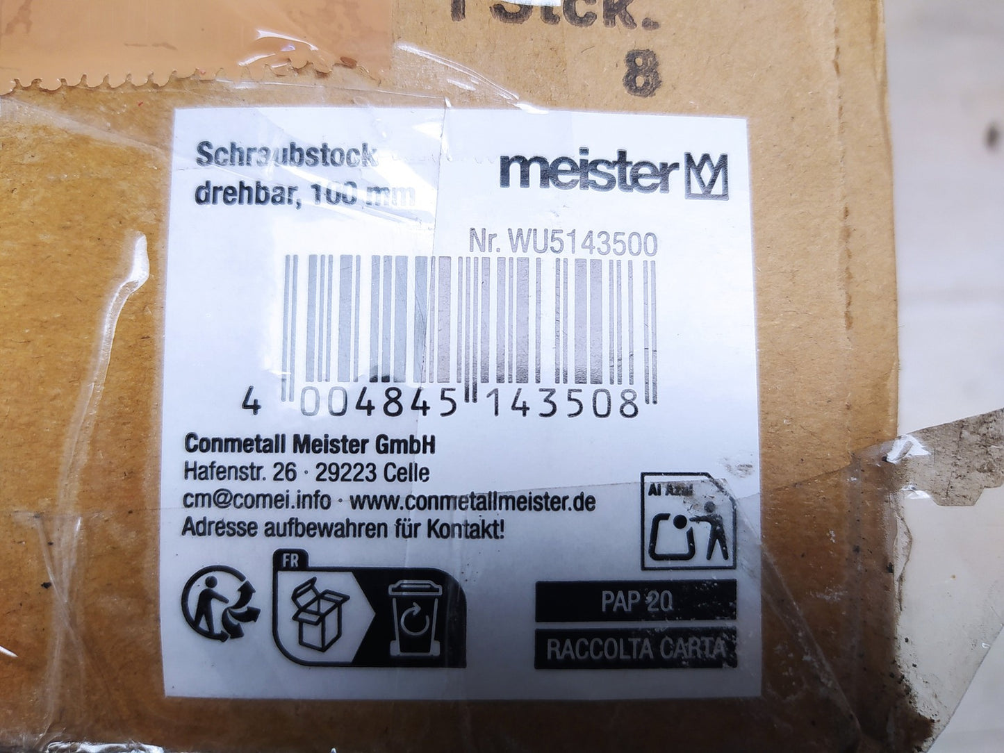 Meister 5143500 Schraubstock 100 mm Spannweite, I38464