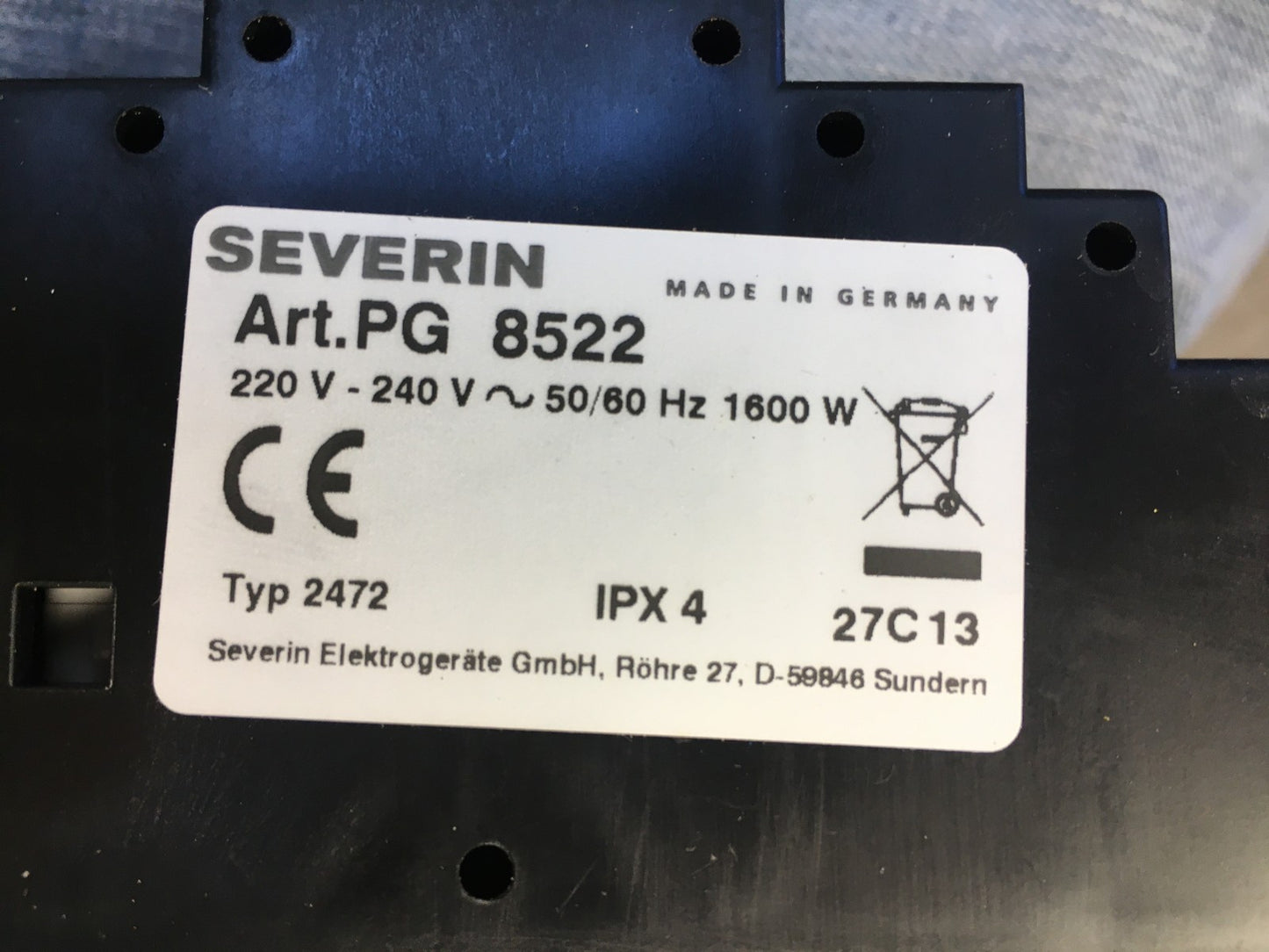 SEVERIN RG 8522 Standgrill mit Untergestell 1600W I38947