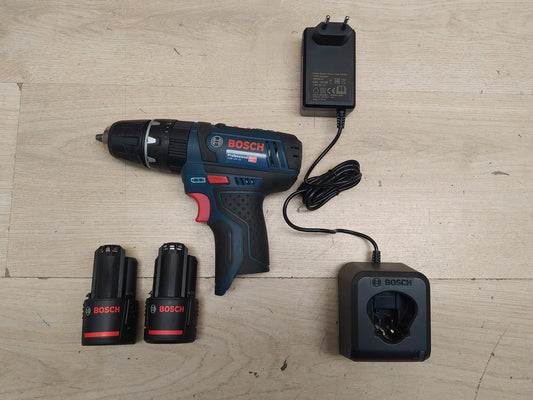 Bosch Professional Akku-Schlagbohrschrauber GSB 12V-15, mit 2 Akkus, I37455