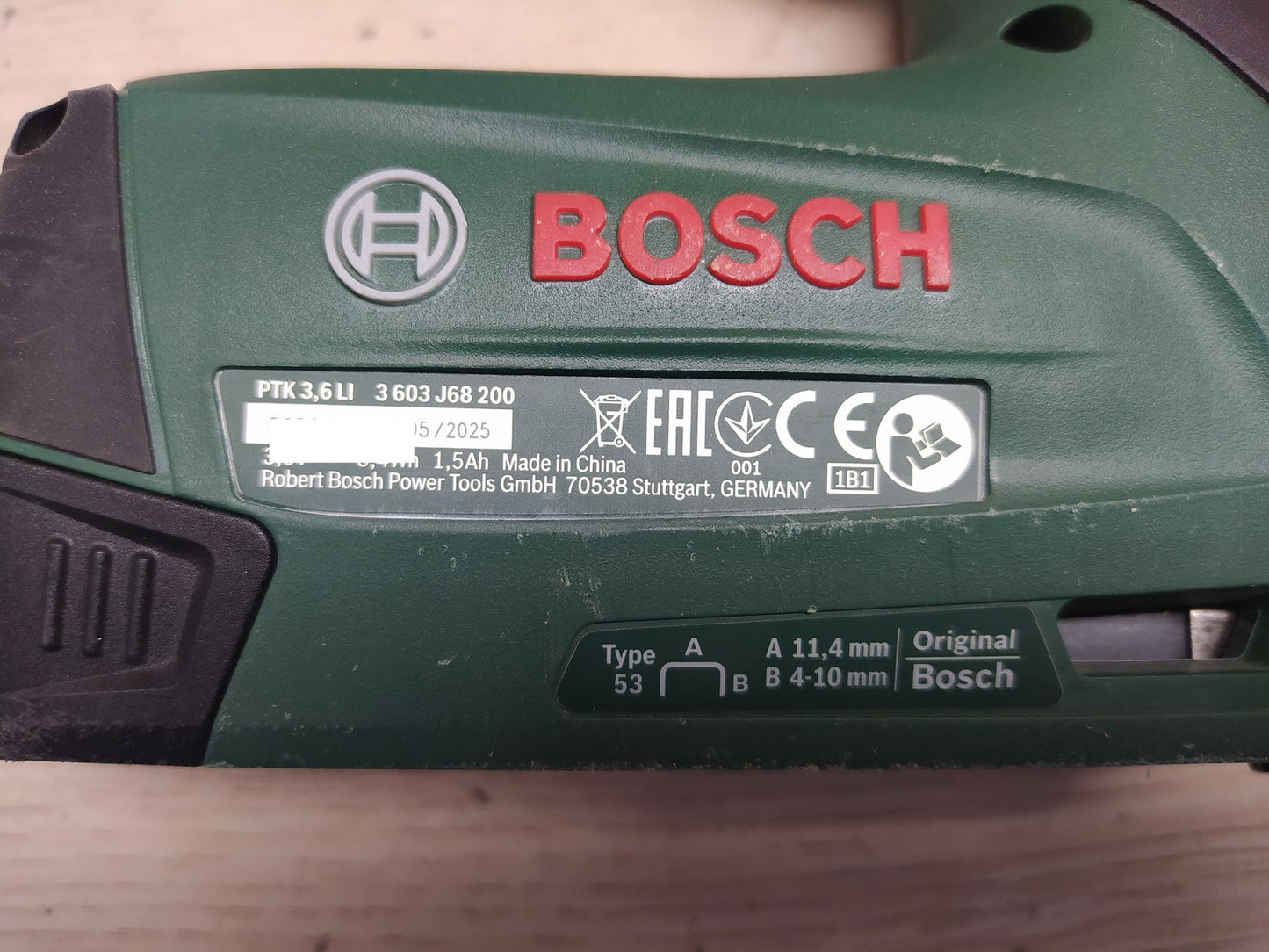 Bosch Akku Tacker PTK 3,6 LI Integrierter Akku, 3,6 Volt, 30 Schläge/min, I38589
